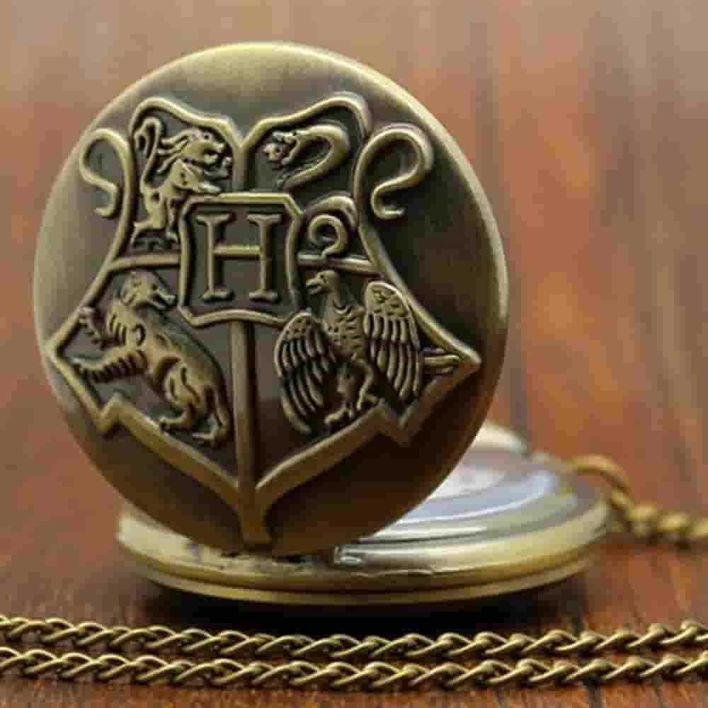 Vintage Harry Potter Metal Pocket Watch Keychain
